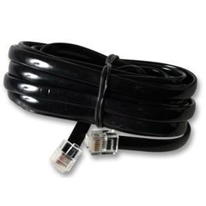 Prolunga telefono 3 metri cavo lineare 4 c. 2 plug 6/4 c nero  28989