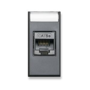 Presa rj45 cat5e utp tekla s44 grigio tekla 1 modulo  445027c5e