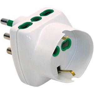 Adattatore da s17 a 2p17/11+1p40 vertical system bianco  82240