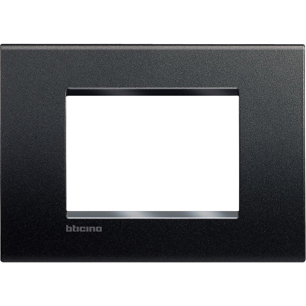 Placca quadra Livinglight 3 moduli antracite BTicino LNA4803AR