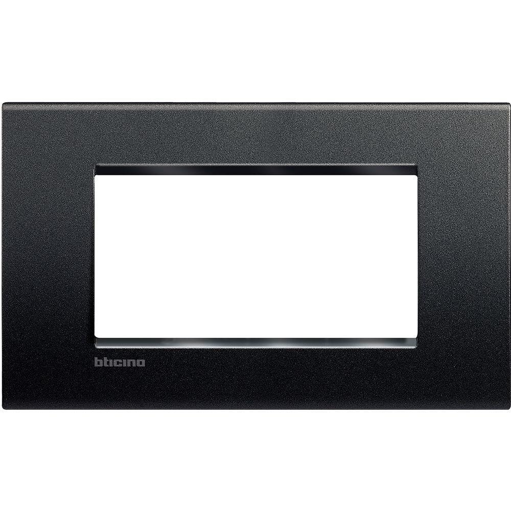 Placca quadra Livinglight 4 moduli antracite BTicino LNA4804AR