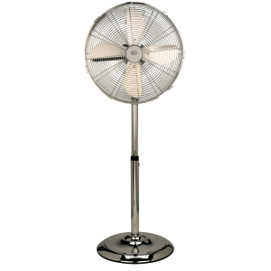 Ventilatore a piantana 40cm in metallo finitura cromata  ve9090