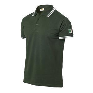 Polo a maniche corte in cotone 190/200grammi verde/bianca summer/7xl