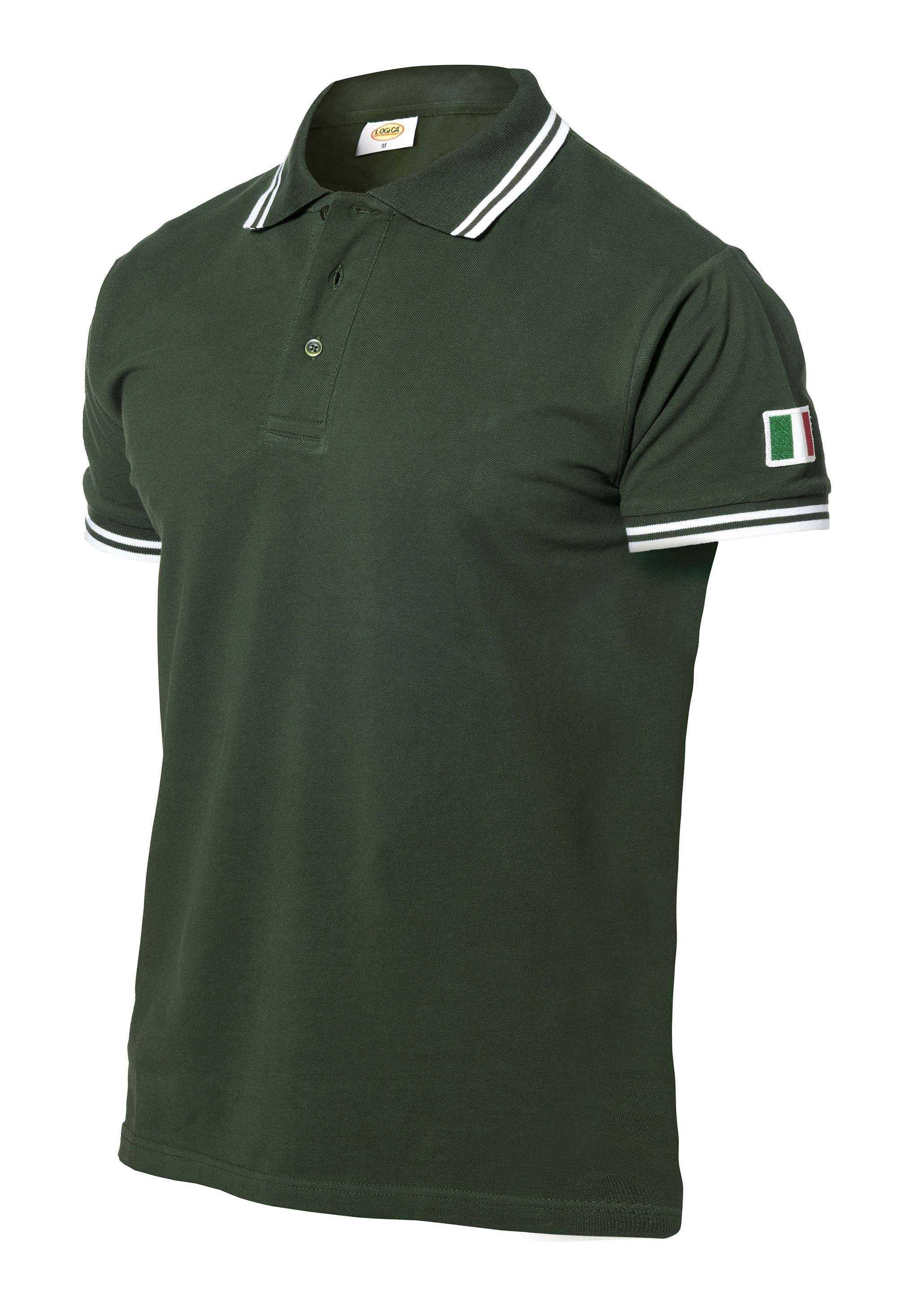 Polo a maniche corte in cotone 190/200grammi Verde/bianca SUMMER/7XL