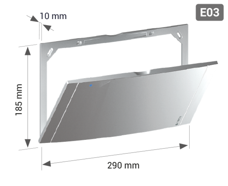 Placca di copertura per collettore 5+6 uscite K4 E03 290x185cm Teco KPLE0301600