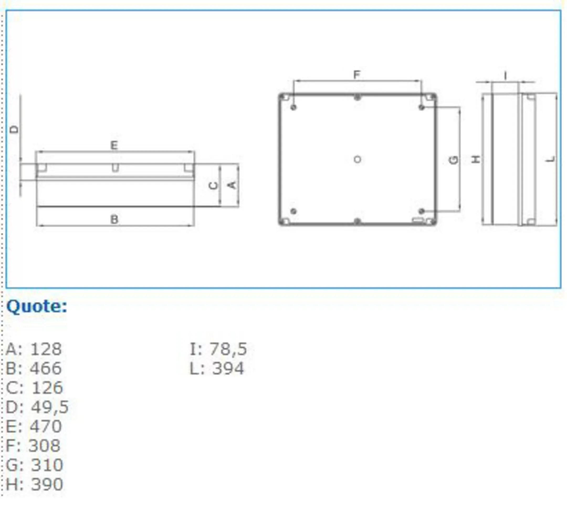 Cassetta di derivazione stagna da parete con viti metalliche GRIGIO IP56 08 VM Bocchiotti B04848