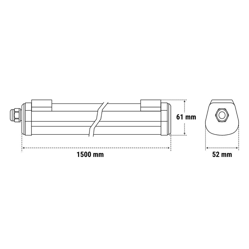 Plafoniera Stagna LED ES 1500 40W 65K 4800L Beghelli 75455