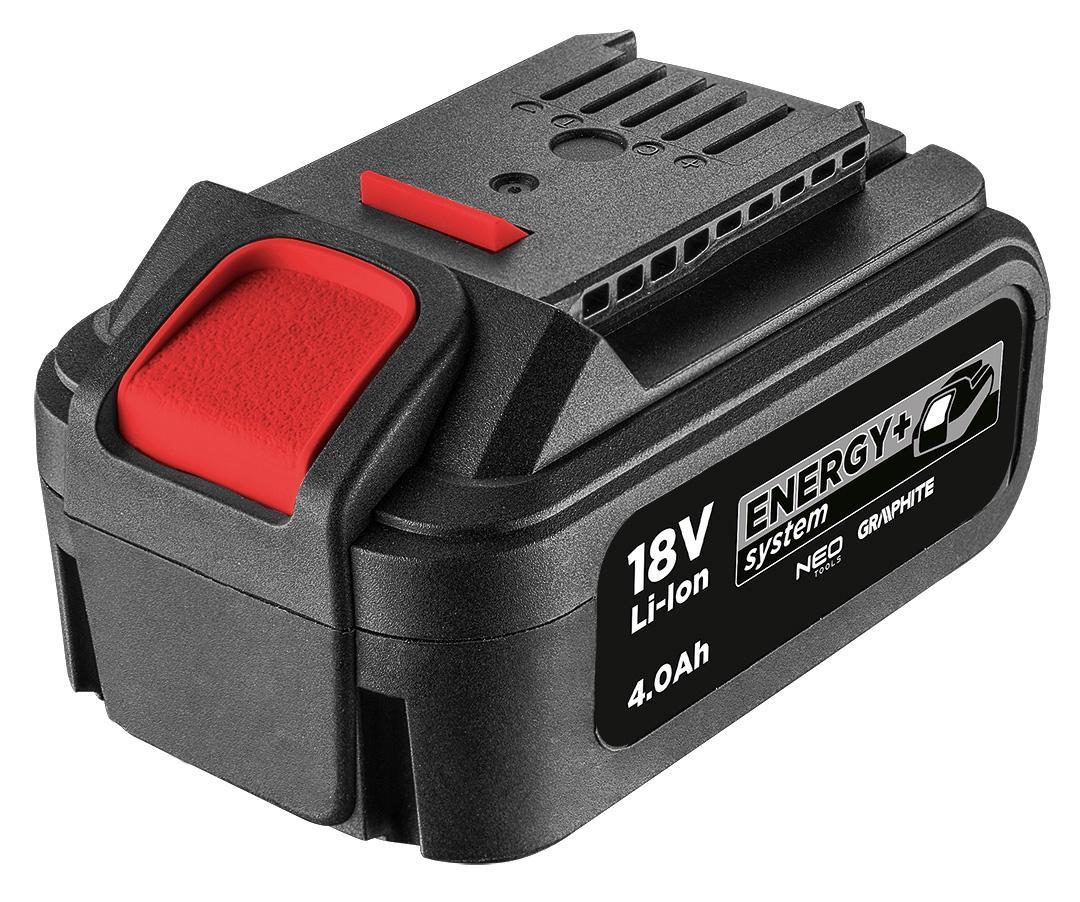 Set batteria 4Ah con caricabatteria per Elettroutensili Graphite e Neo Tools 58GE132