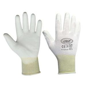 Guanti in nylon bianco polso a maglia taglia 9  flexy b209