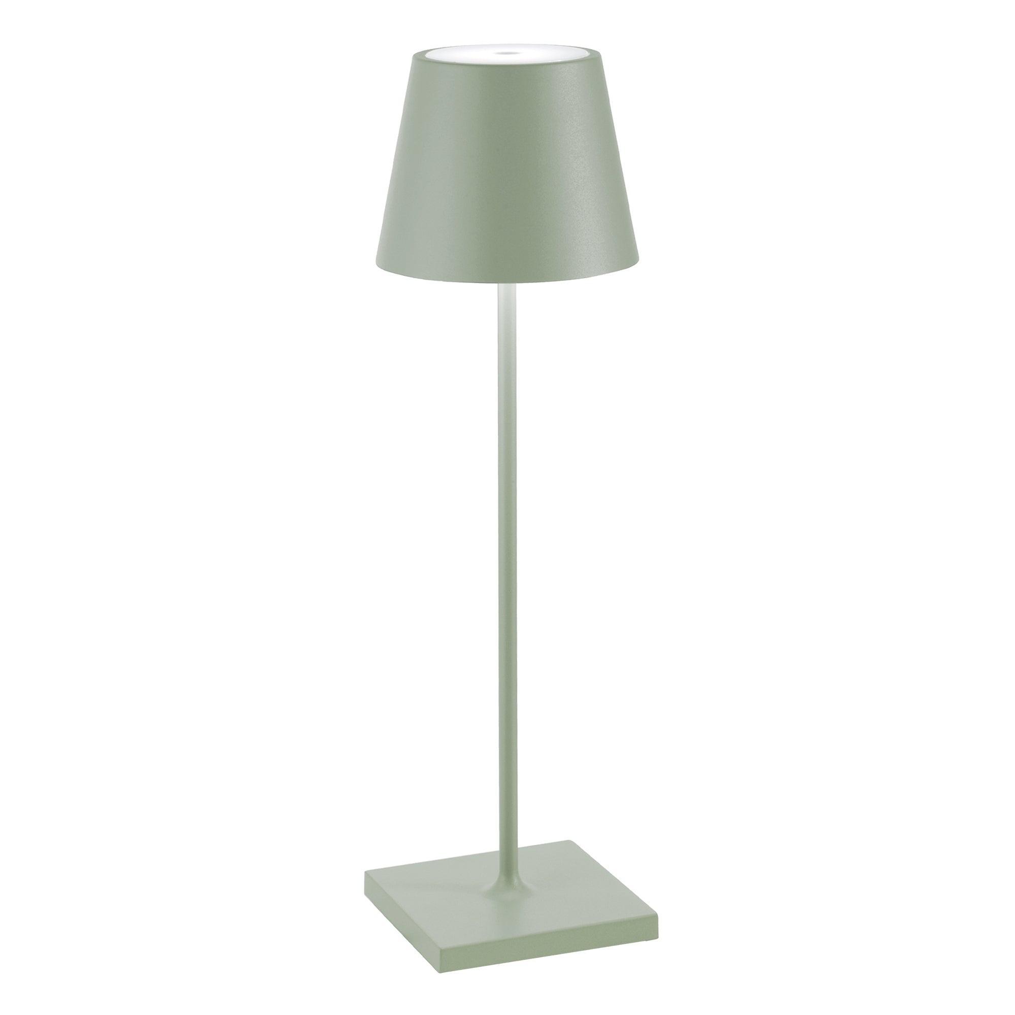 Poldina PRO lampada da tavolo a batteria ricaricabile IP65 colore verde salvia Zafferano LD0340G3