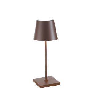 Poldina mini pro lampada da tavolo a batteria ricaricabile ip65 colore corten  ld0320r3