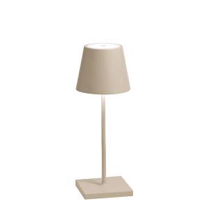 Poldina mini pro lampada da tavolo a batteria ricaricabile ip65 colore beige sabbia  ld0320s3