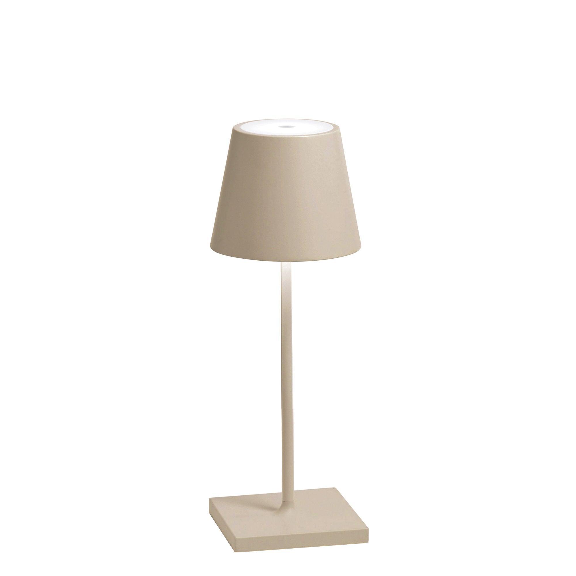 Poldina mini PRO lampada da tavolo a batteria ricaricabile IP65 colore beige sabbia Zafferano LD0320S3