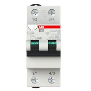 Interruttore differenziale magnetotermico ds202cr 6ka 2p ac c25 30ma  ds202crc25ac30