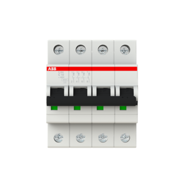 Interruttore automatico magnetotermico S204 C10 6KA 4P Abb S529198