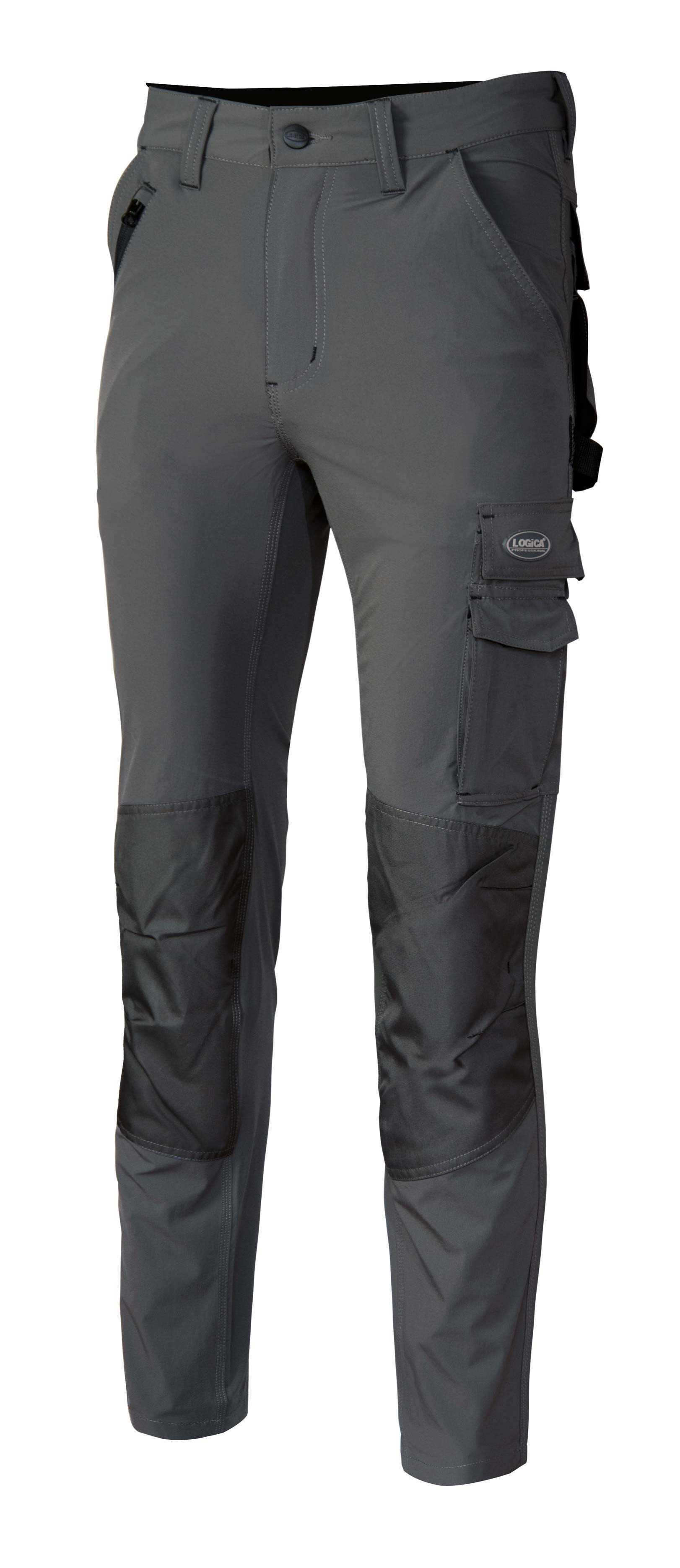 Pantaloni con tasche 90% poliammide 10% spandex colore grigio taglia XL Logica CICLONE2-XL