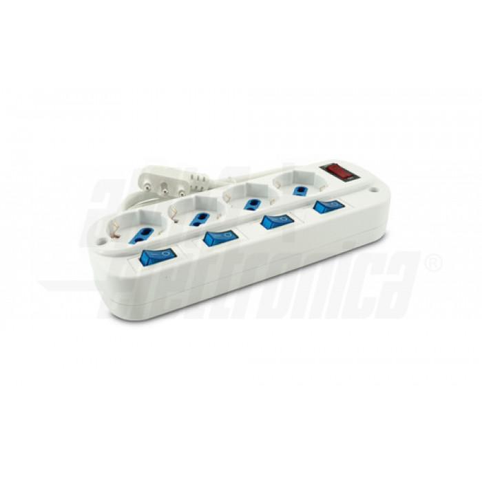 Multipresa 4 posti cavo 1,5metri SP16A A 4BP 10/16A Alpha Elettronica 23-048ST 04