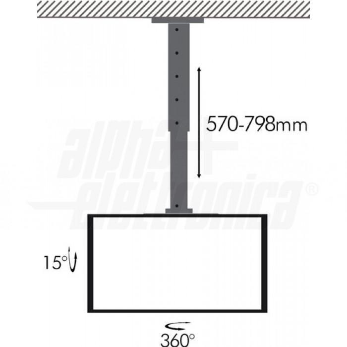 Supporto TV da soffitto 32-60 pollici per il montaggio di 2 monitor TV Alpha Elettronica SU560