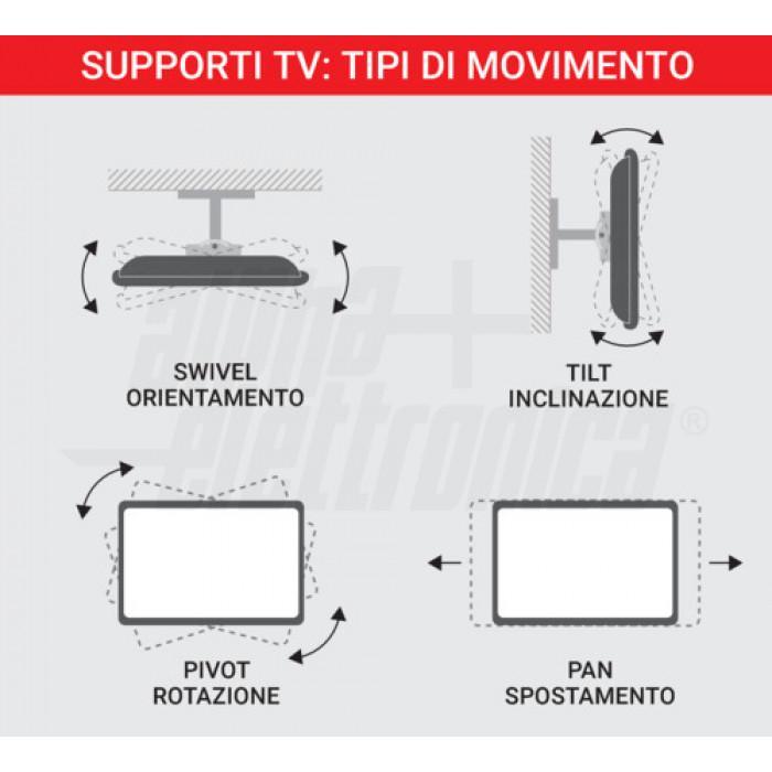 Supporto TV da soffitto 32-60 pollici per il montaggio di 2 monitor TV Alpha Elettronica SU560