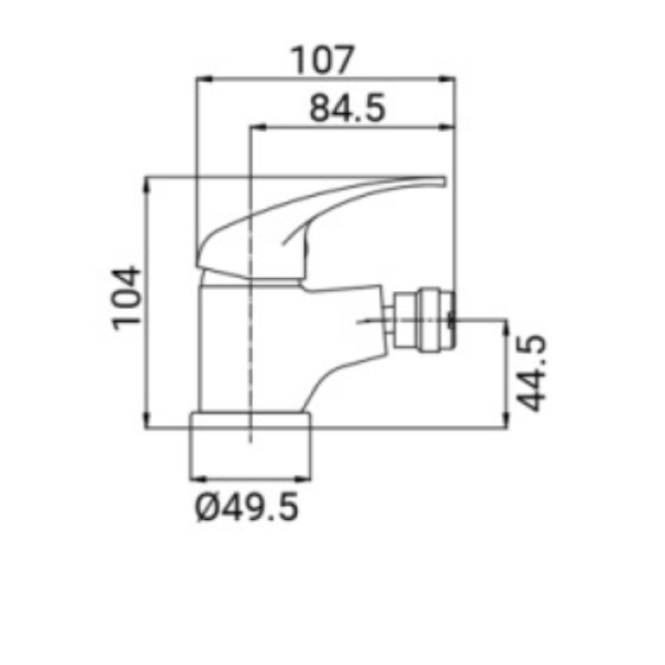 Miscelatore bidet serie Eva cromato Idrobric SCARUB0730CR