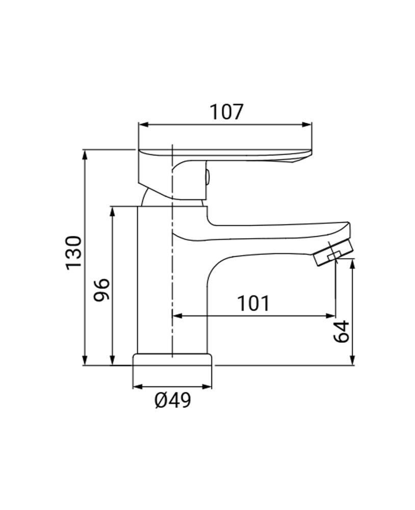 Miscelatore lavabo bagno cromo serie One Idrobric SCARUB0869CR