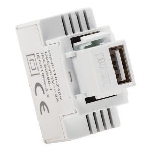 Alimentatore da incasso keystone compatto 1 presa usb-a 3a colore bianco  82896