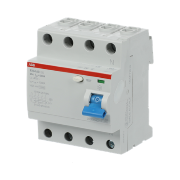 Interruttore differenziale puro F204 AC 40A 30MA 4P Abb F427813