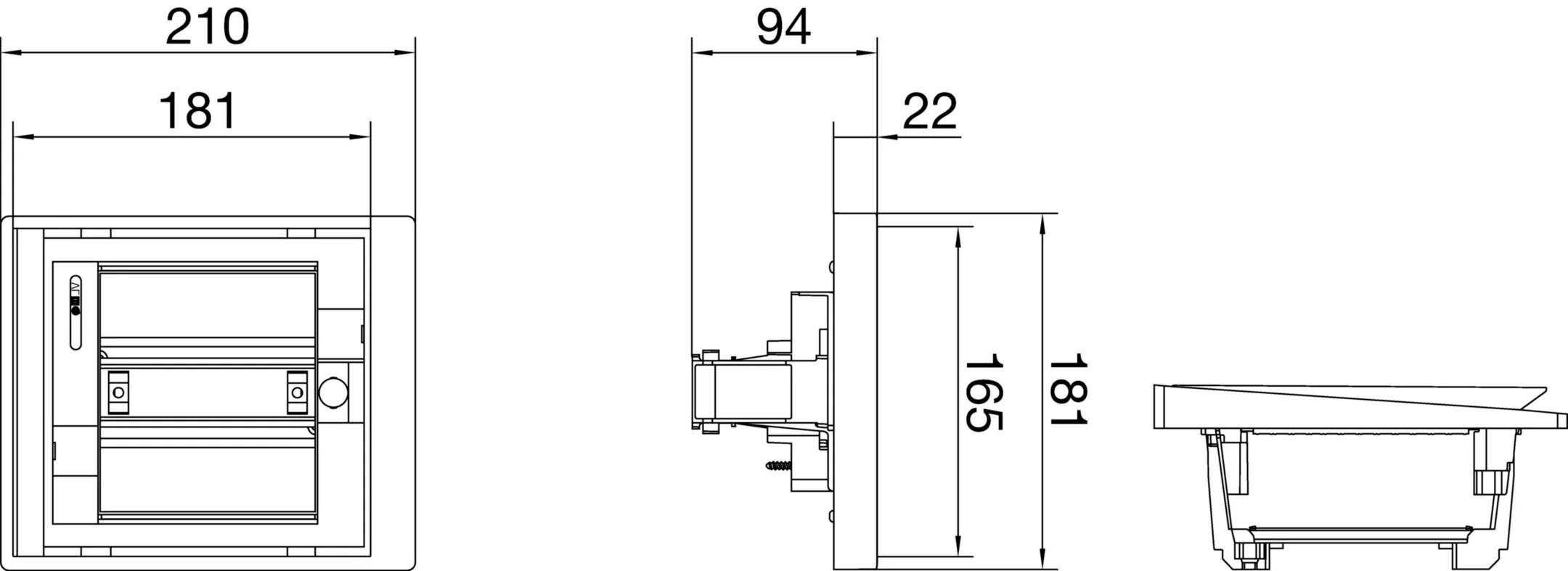 Frontale centralino da incasso Pablo STYLE con porta fumu00e8 STY INC 08W0 PF Bocchiotti B04953