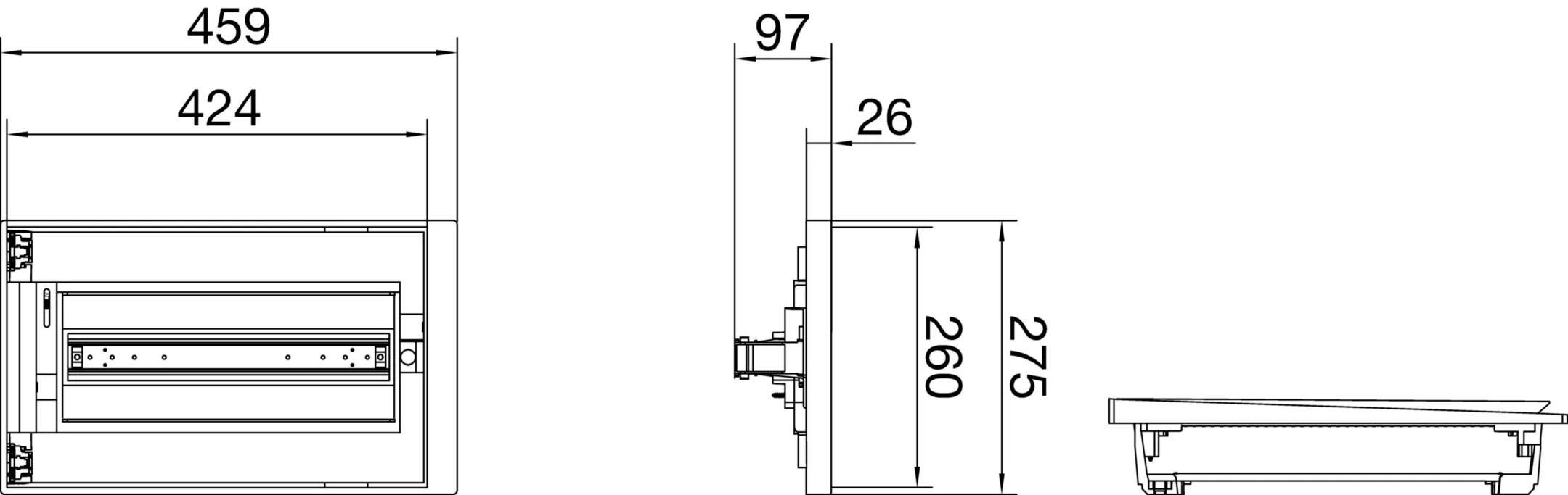 Frontale centralino da incasso Pablo STYLE con porta fumu00e8 STY INC 18W0 PF Bocchiotti B04955