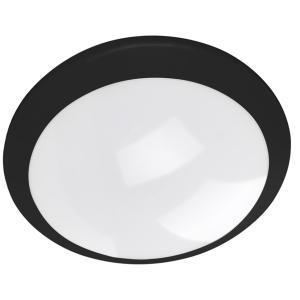 Plafoniera led in policarbonato 15w ip65 colore nero  io62405nn