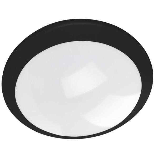 Plafoniera LED in policarbonato 15W IP65 colore nero Iolume IO62405NN