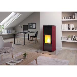 Stufa a pellet ecofire giorgia 12kw aria rosso  805805880