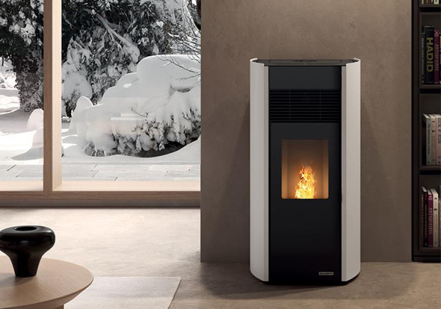 Stufa a pellet Ecofire Milu 8kW bianca Palazzetti 805806921