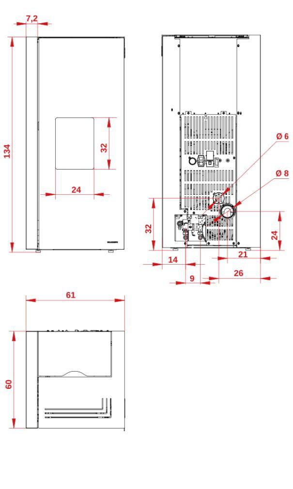 Termo stufa a pellet Ecofire Dado Idro 20kW acqua Palazzetti 805715342