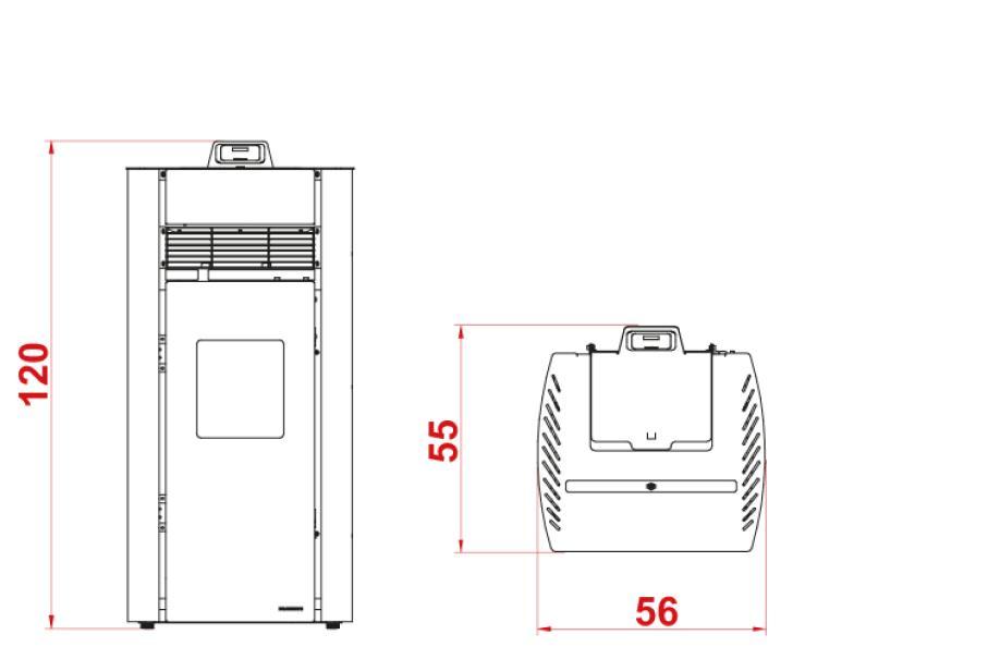 Stufa a pellet Ecofire Bianca Lux 9kW aria Palazzetti 805804561