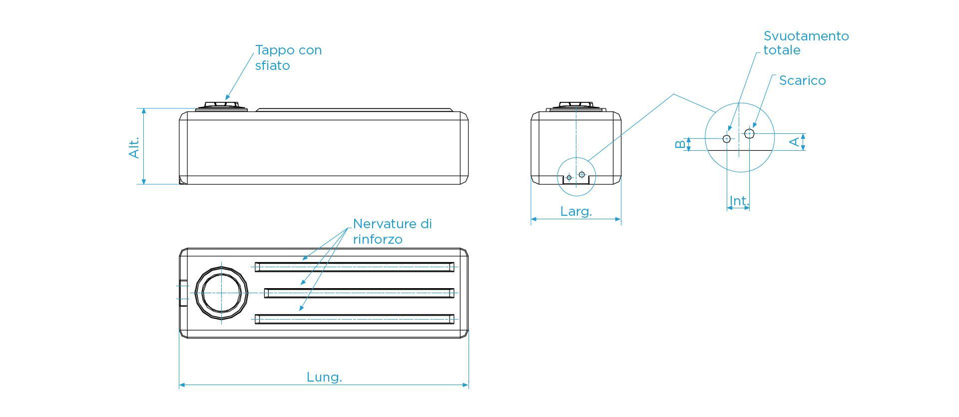 Serbatoio da esterno modello sottotetto da 300 litri Rototec ST300