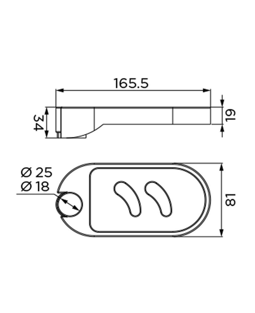 Portasapone per aste doccia 25mm - 18mm cromato Idrobric G3372 CR