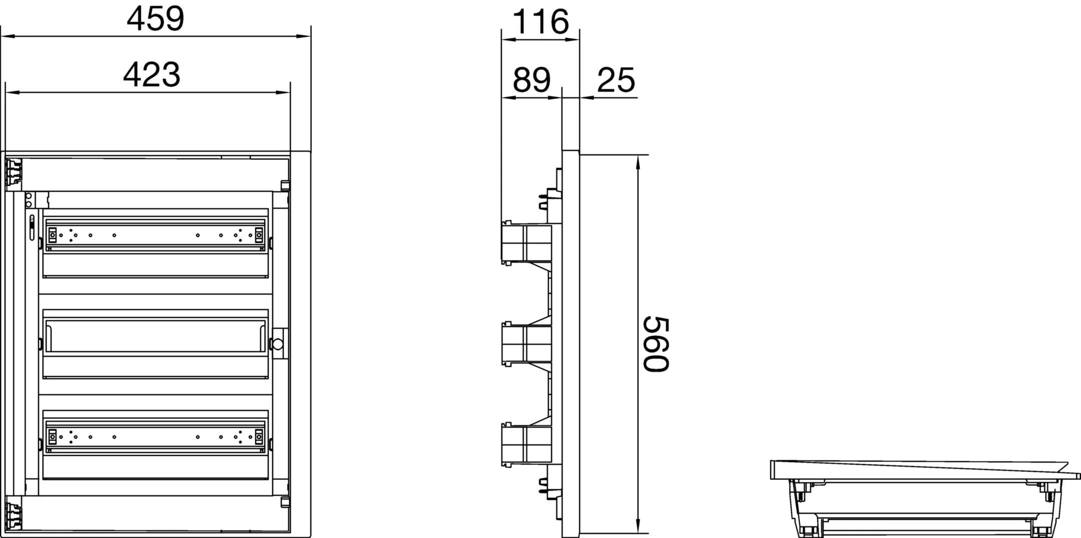 Frontale centralino da incasso Pablo STYLE con porta cieca STY INC 54W0 PB Bocchiotti B04948