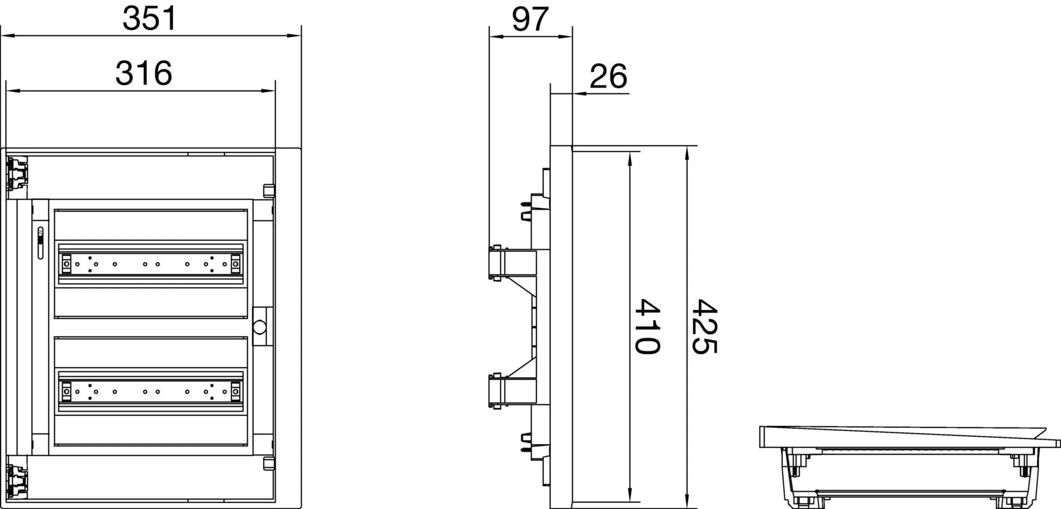 Frontale centralino da incasso Pablo STYLE con porta fumu00e8 STY INC 24W0 PF Bocchiotti B04956