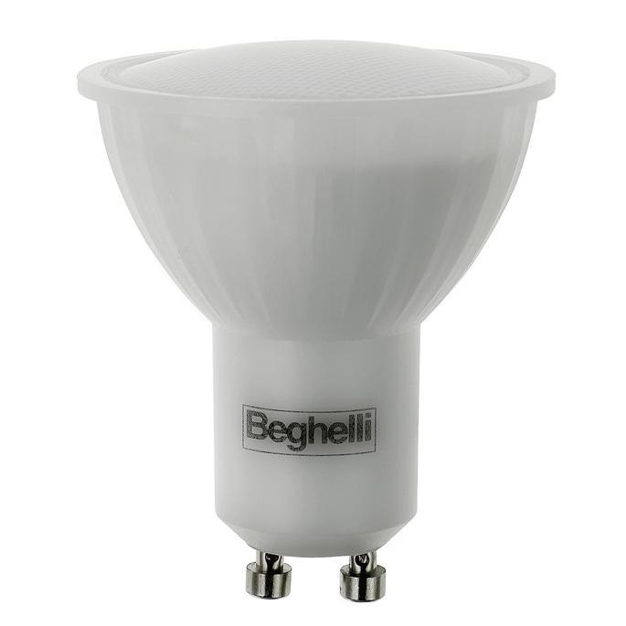 Lampadina LED Spot GU10 luce calda 3000K 6 watt 230V Beghelli 57009