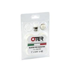 Kit riduzioni, tappo e valvola sfogo aria per radiatori in alluminio fl 42mm mxf 1x1/2  100b01