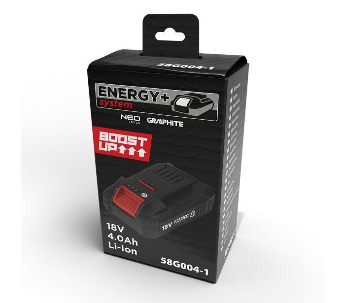 Batteria Energy+ agli ioni di litio da 18 V e 4,0 Ah BOOST UP Graphite 58G004-1