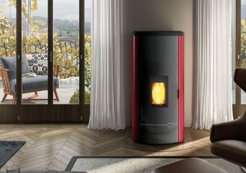 Termo stufa a pellet Ecofire Mirella Idro 15kW acqua rossa Palazzetti 805714020