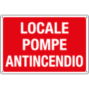 Cartello informazione locale pompe antincendio 300x200 alluminio  3145