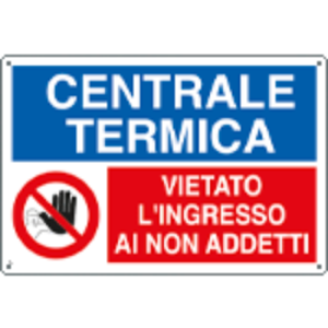 Cartello centrale termica 500x333 alluminio  2962