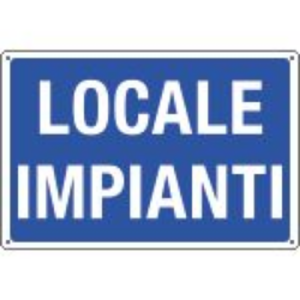 Cartello informazione locale impianti 300x200 alluminio  3192