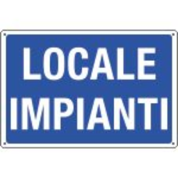 Cartello informazione Locale Impianti 300x200 alluminio Cartelli Segnalatori 3192