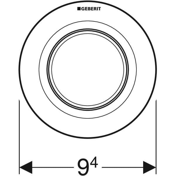 Comando a distanza tipo 01, per cassetta di risciacquo da incasso Sigma 8 cm, pulsante da incasso Bianco Geberit 116.041.21.1