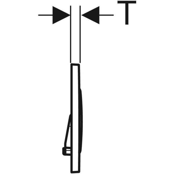 Placca di comando bianco cromato Sigma20 per risciacquo a due quantitu00e0 geberit 115.882.kj.1